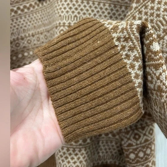 Patagonia Women's L Large Recycled Wool-Blend Crewneck Sweater Brown NWT Cozy - Picture 4 of 9